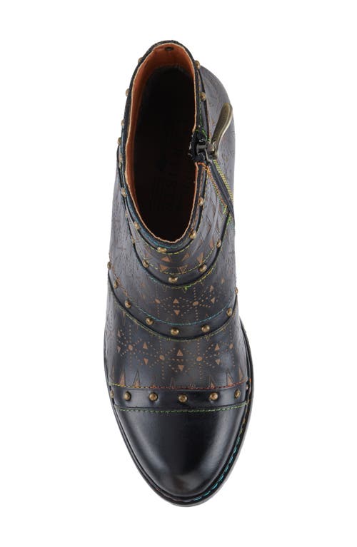 L'artiste By Spring Step Niobe Cap Toe Bootie In Black Multi