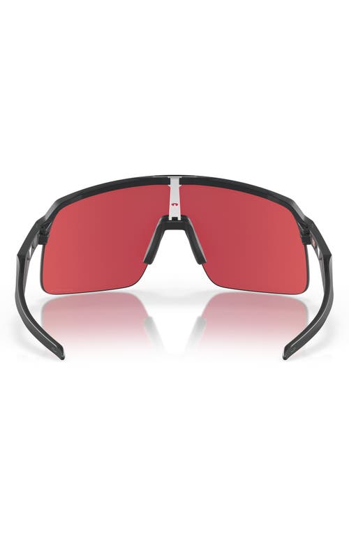 Oakley Sutro Lite 139mm Prizm™ Wrap Shield Sunglasses In Matte Carbon/prizm Sapphire