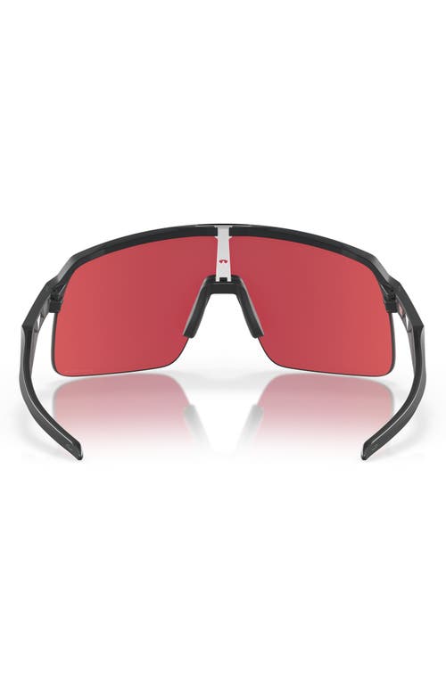 Shop Oakley Sutro Lite 139mm Prizm™ Wrap Shield Sunglasses In Matte Carbon/prizm Sapphire