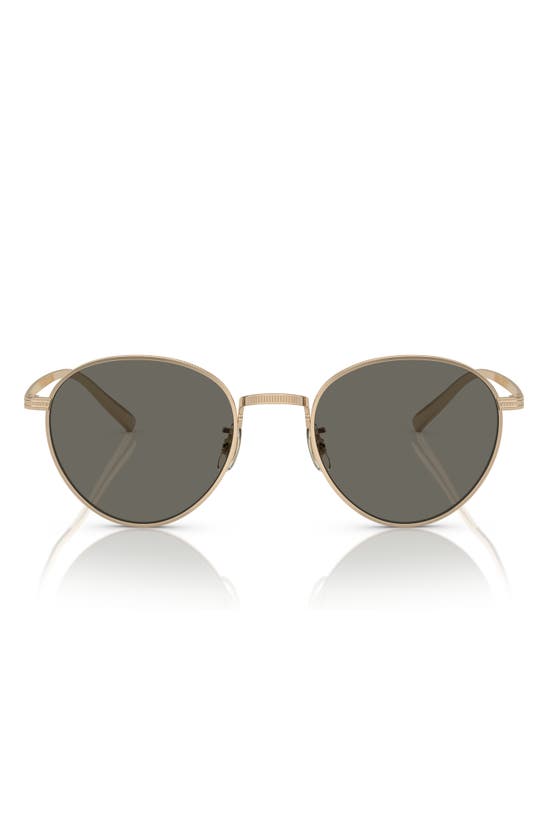 Oliver Peoples Rhydian 49mm Round Sunglasses In Gold