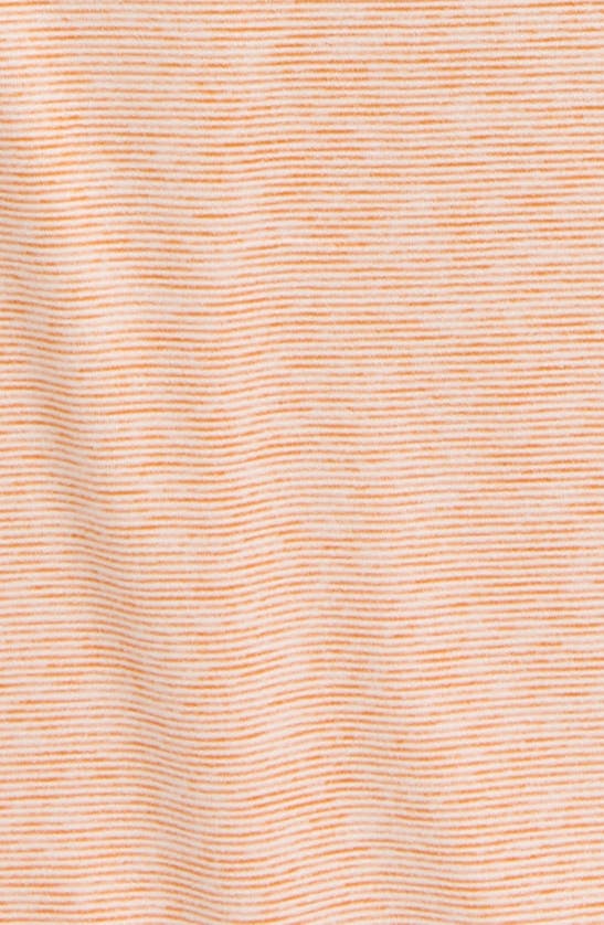 Shop Johnston & Murphy Kids' Micro Stripe Polo In Orange