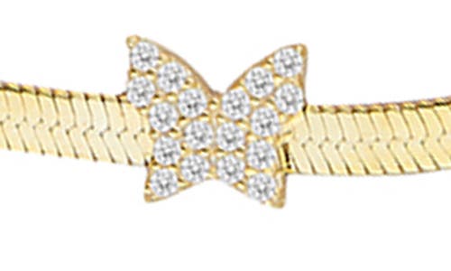 Chloe & Madison Chloe And Madison Cz Butterfly Choker Necklace In Gold