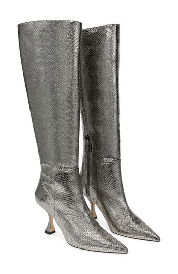 Stuart Weitzman Xcurve 85 Slouch Boot Knee-high In Pyrite