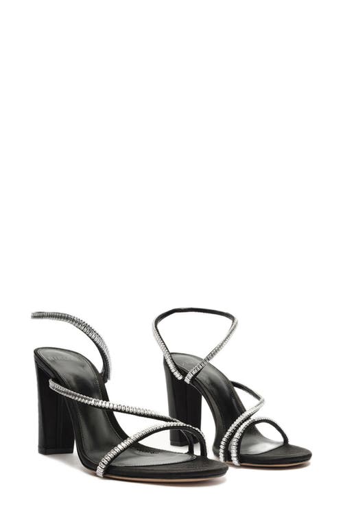 Alexandre Birman Polly Crystal Embellished Sandal Black at Nordstrom,