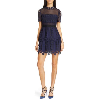 Self-Portrait Teardrop Lace Minidress