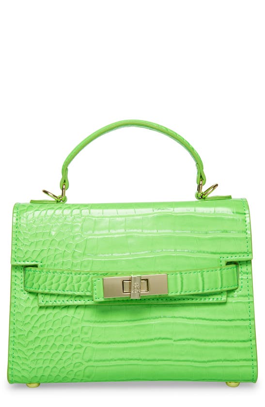 Steve Madden Dignify Croc Embossed Crossbody Bag In Lime