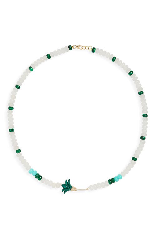 L'Atelier Nawbar Psychadeliah Beaded Necklace in Malachite at Nordstrom, Size 15.75
