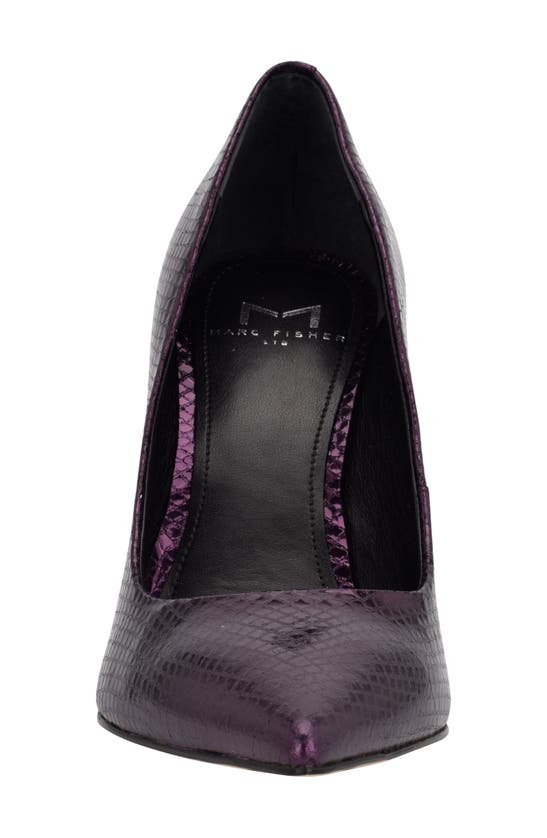 Marc Fisher Ltd Sassie Metallic Stiletto Pumps In Dark Purple