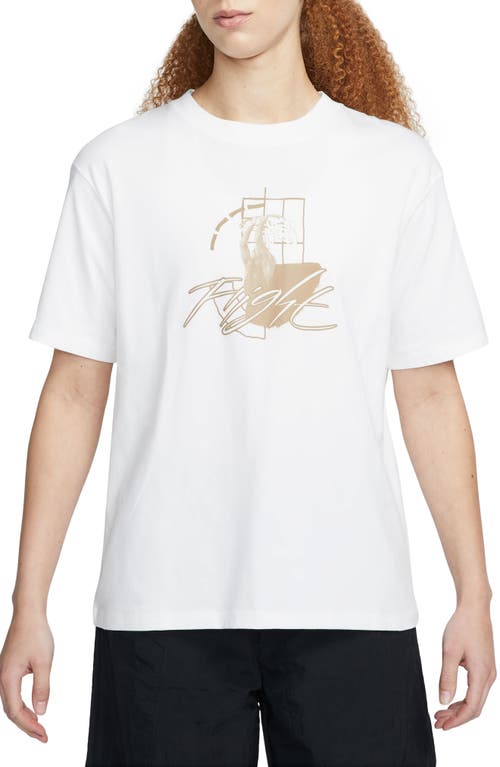 Jordan Flight Graphic T-shirt In White/desert