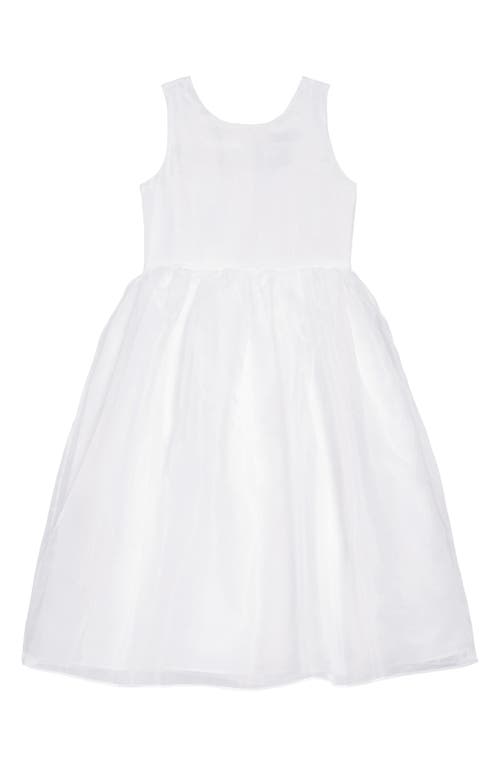 Us Angels Sleeveless Organza Dress White at Nordstrom,