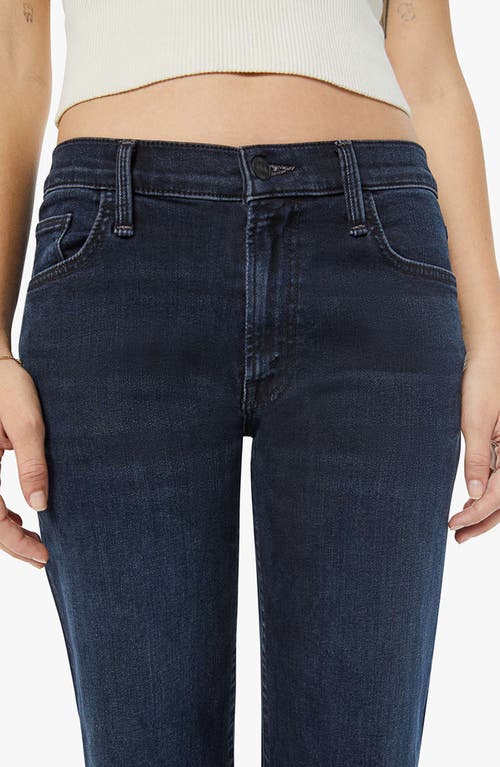 Shop Mother Lil' Zip Rambler Ankle Straight Leg Jeans In Night In Venice