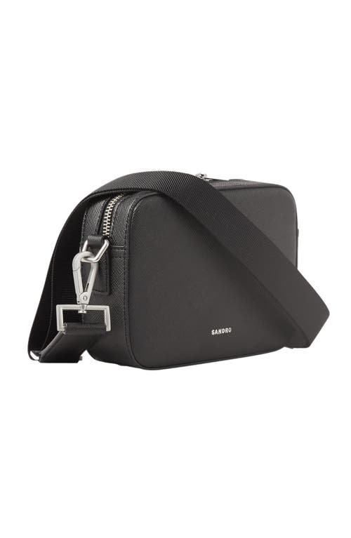 Sandro Small Synthetic Leather Bag In Black
