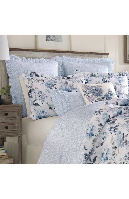 Laura Ashley Chloe Set Of 2 Euro Shams In Cottage Blue