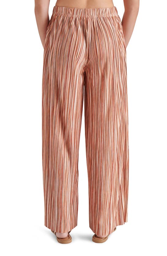 Shop Steve Madden Ansel Stripe Variegated Pleat Pants In Terracotta Multi