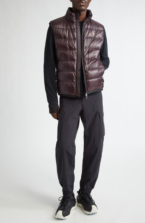 Shop Moncler Day-namic Quilted Down & Knit Vest In Dark Red