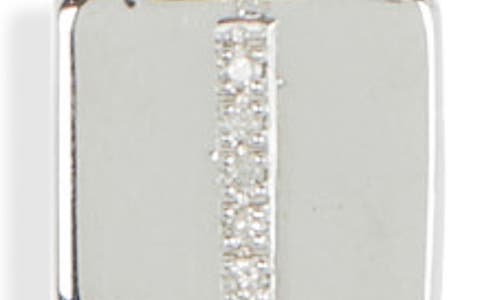 Meshmerise Diamond Padlock Initial Pendant Necklace In White-i