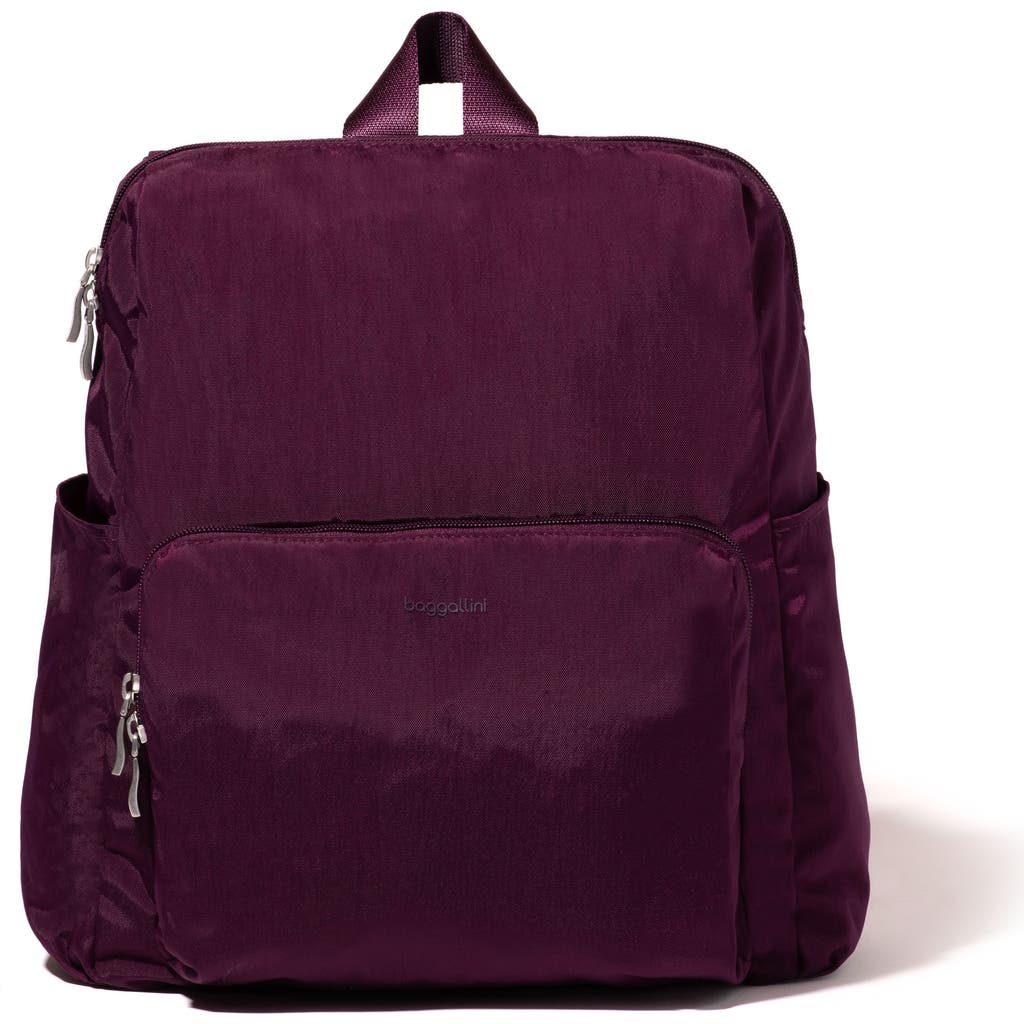 Baggallini Carryall Packable Backpack In Mulberry