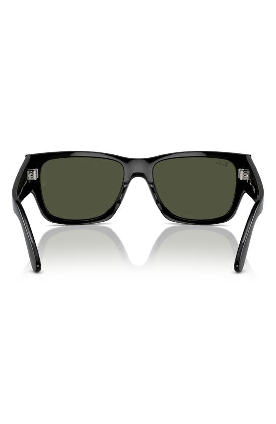 Shop Ray Ban Ray-ban Carlos 56mm Polarized Rectangular Sunglasses In Black