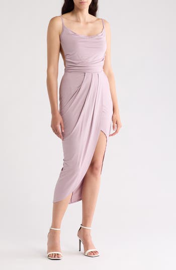 Go Couture Tulip Dress In Elderberry