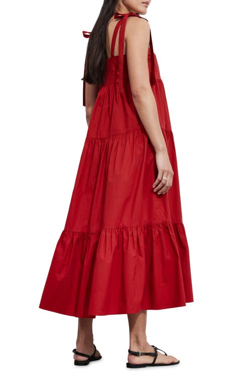 Shop & Other Stories Tiered Cotton Sundress In Red