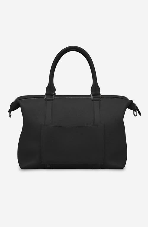 Shop Maison De Sabre Maison De Sabré Large Leather Weekender Bag In Black Caviar