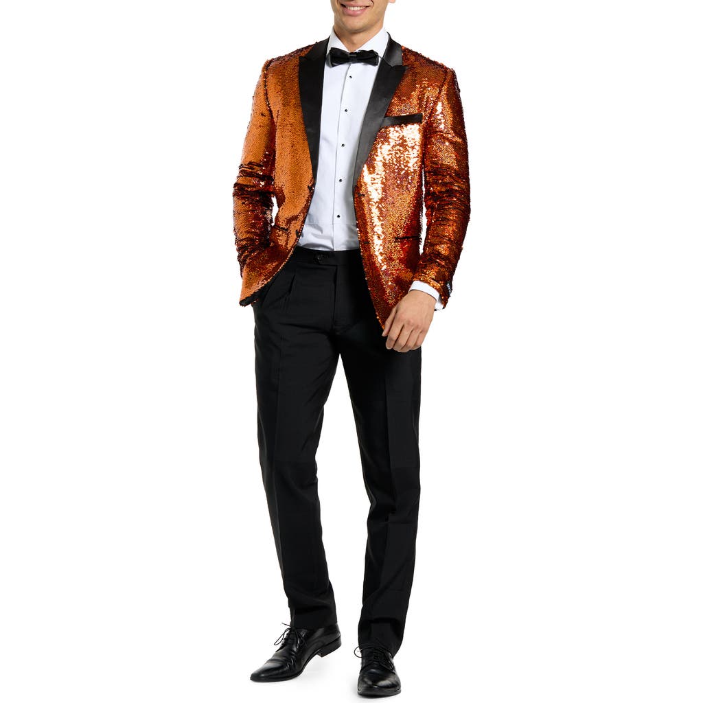 OPPOSUITS OPPOSUITS SAPPHIRE SEQUIN TWO-PIECE TUXEDO & BOW TIE