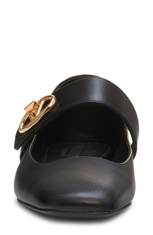 Shop Valentino Garavani Locker Vlogo Mary Jane Flat In Nero