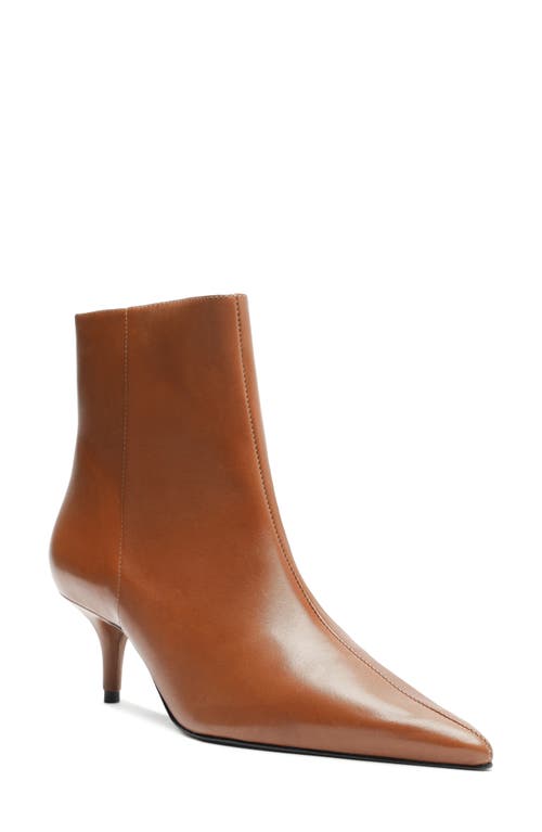 Schutz Mikki Pointed Toe Bootie In Brown