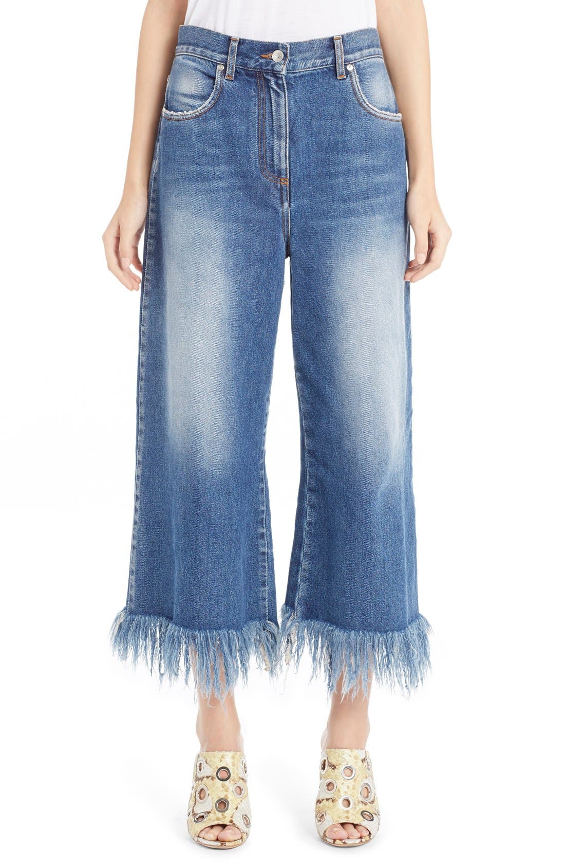 msgm fringe jeans
