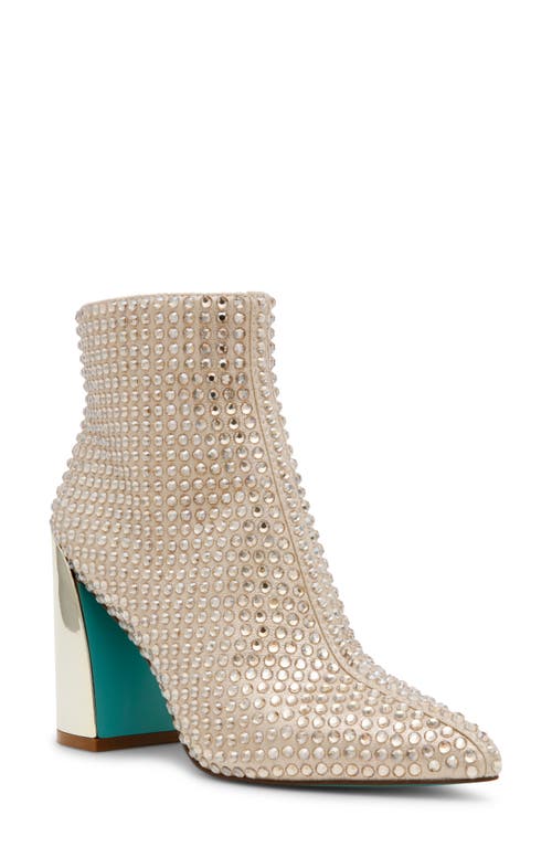 Betsey Johnson Colby Embellished Bootie In Gold