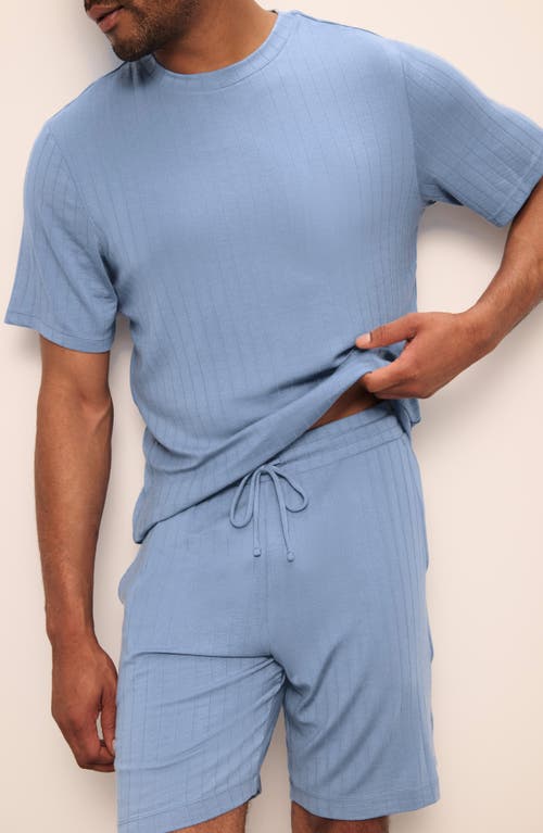 Eberjey Henry Jersey Short Pajamas In Wedgewood Blue