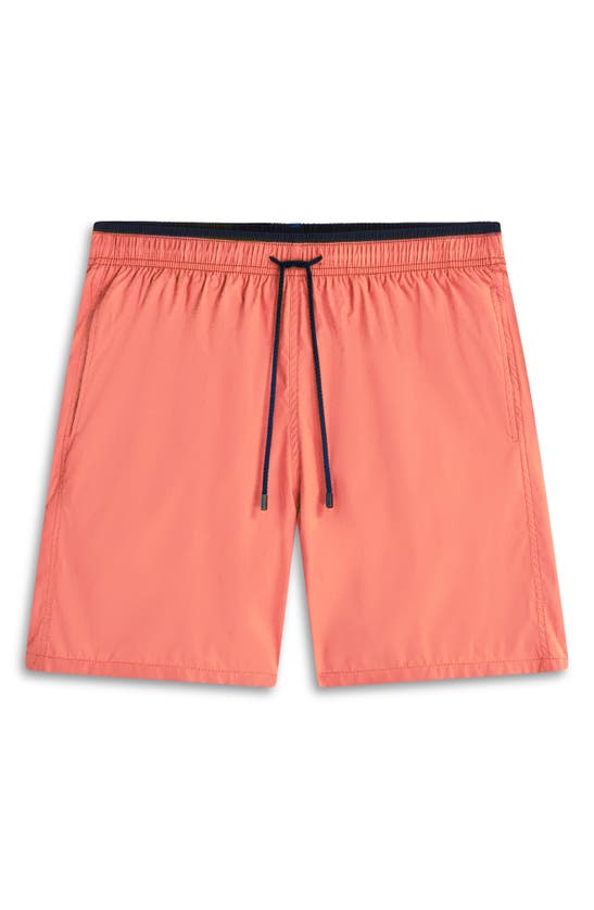 Shop Bugatchi Quinn Swim Trunks In Coral