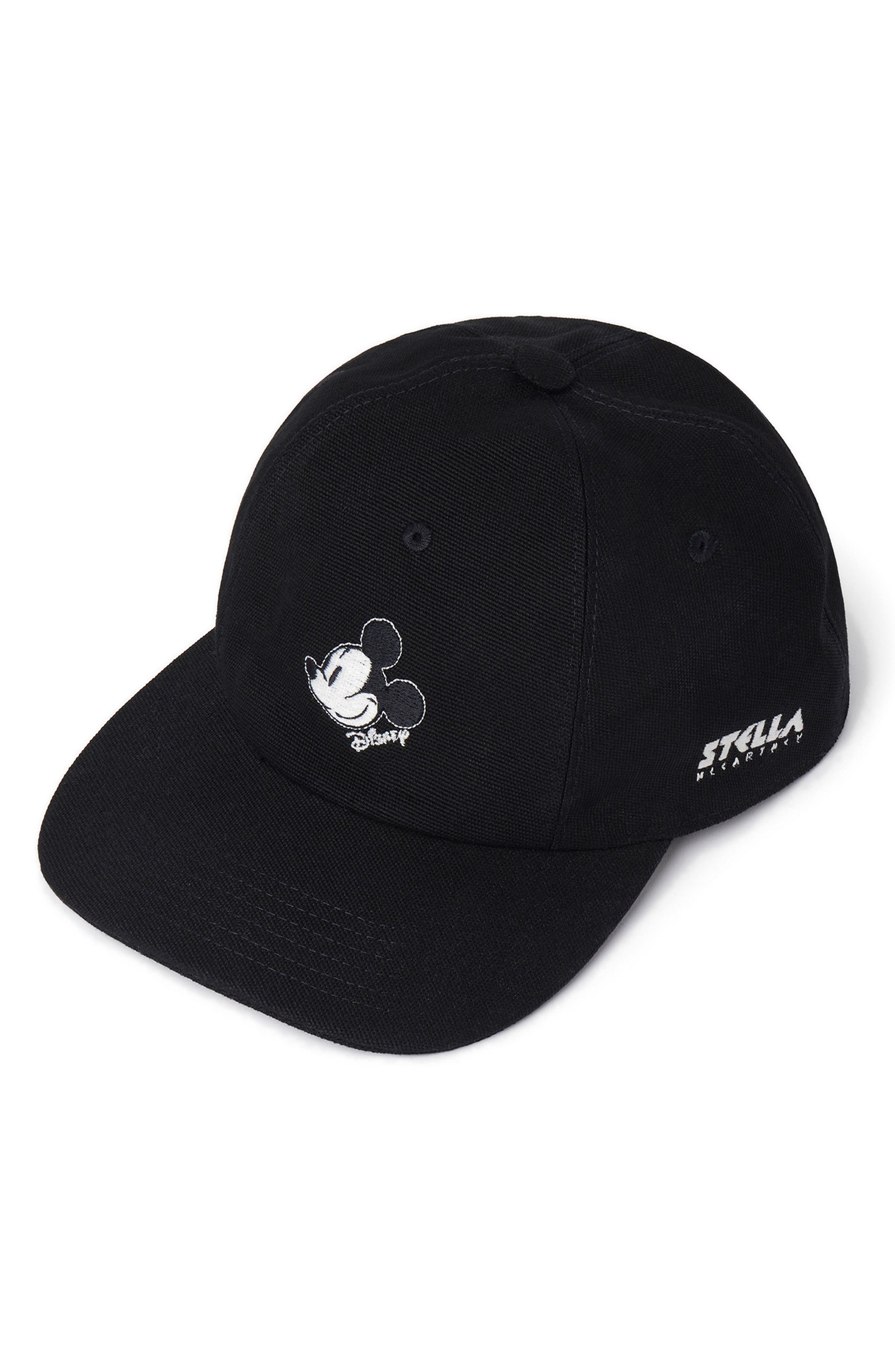 Stella McCartney x Disney Fantasia Mickey Logo Baseball Hat in 1019 - Ultra Black