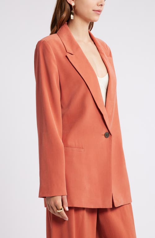 Shop Open Edit Relaxed Fit Blazer In Rust Redwood