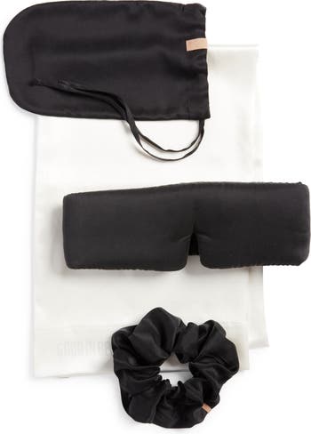 Lunya Sleep The Details Mulberry Silk Sleep Mask, Pillowcase & Scrunchie  Set
