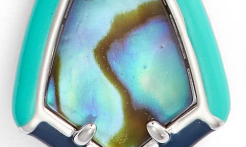 Kendra Scott Camry Layered Pendant Necklace In Silver Abalone
