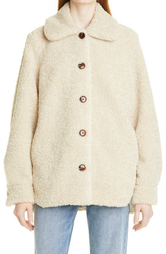 Samsoe&samsoe Samsøe & Samsøe Aylin Faux Shearling Jacket In Brown Rice ...