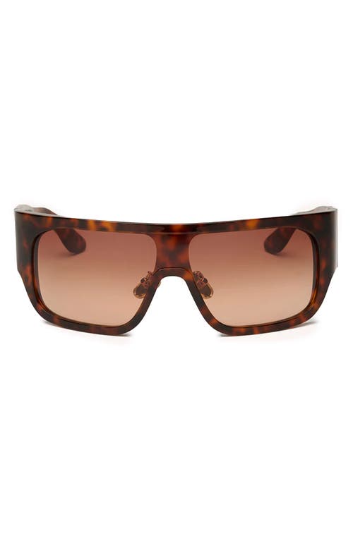 BlockedT 125mm Oversize Shield Sunglasses in Fiery Tortoise /Sienna Faded