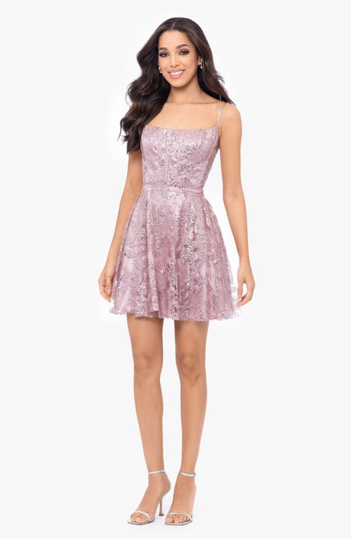 Blondie Nites Sequin Minidress In Rose