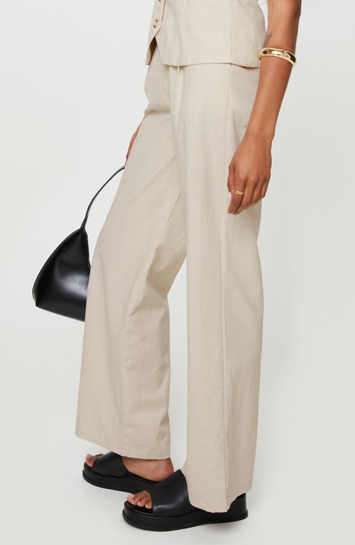 Shop Princess Polly Cassiopeia Vest & Wide Leg Pants Set In Light Beige