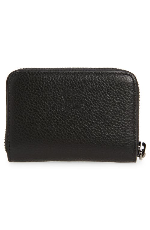 Christian Louboutin Panettone Studded Leather Coin Purse In Black/ultrablack