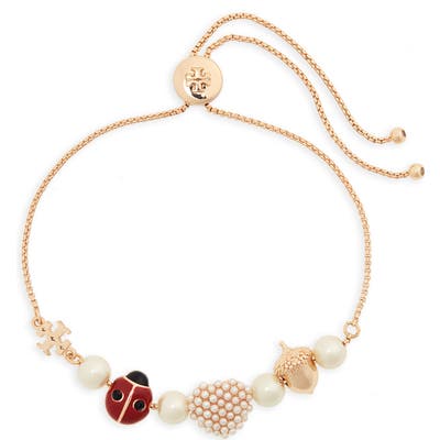 Tory Burch Nature Charm Adjustable Slider Bracelet
