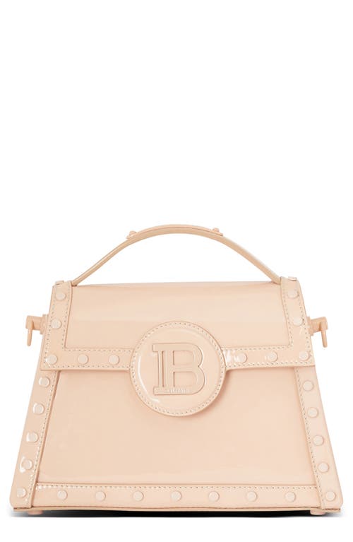 Balmain B-Buzz Dynasty Patent Leather Top Handle Bag in 0Dx Nude/Pink at Nordstrom