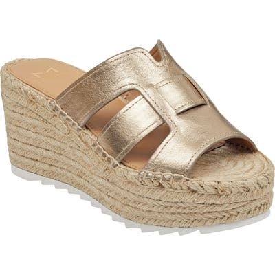Marc Fisher Ltd Robbyn Espadrille Wedge Sandal, Metallic
