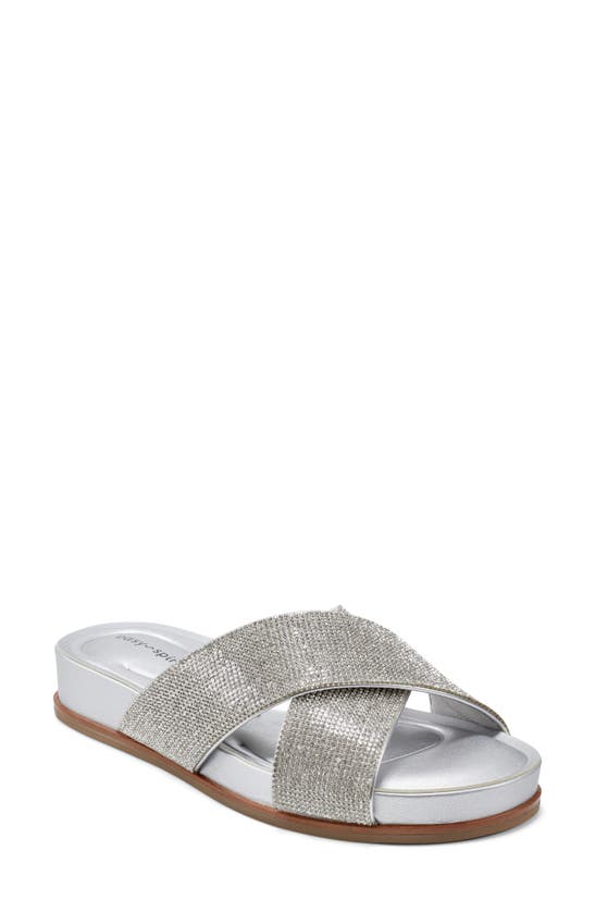 Shop Easy Spirit Judy Platform Slide Sandal In Silver