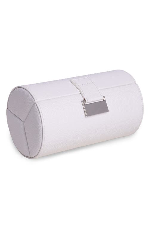 Bey-berk Leather Sunglass Storage Case In White