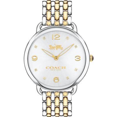 Coach Delancey Slim Diamond Bracelet Watch, 37Mm
