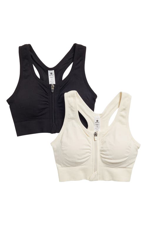 90 Degree By Reflex Seamless Bra Top In Gardenia/black