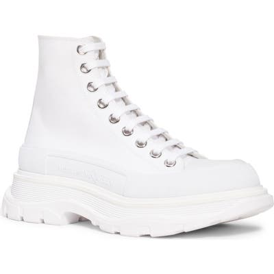 Alexander Mcqueen Tread Slick High Top Sneaker, White