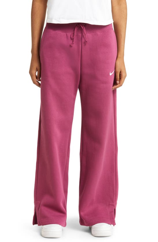 Nike Women's Sportswear Phoenix Fleece High-waisted Wide-leg Sweatpants In  Purple
